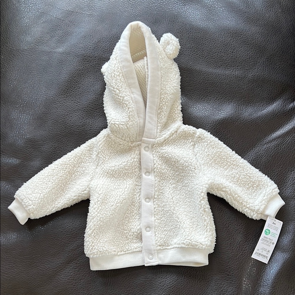 Carter’s Cozy White Sherpa Baby Hoodie